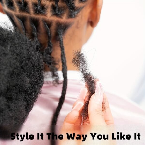 Natural Afro Kinky Human Hair Bulk – 16" Soft Texture for Locs, Twists & Dreadlock Styling - Image 3