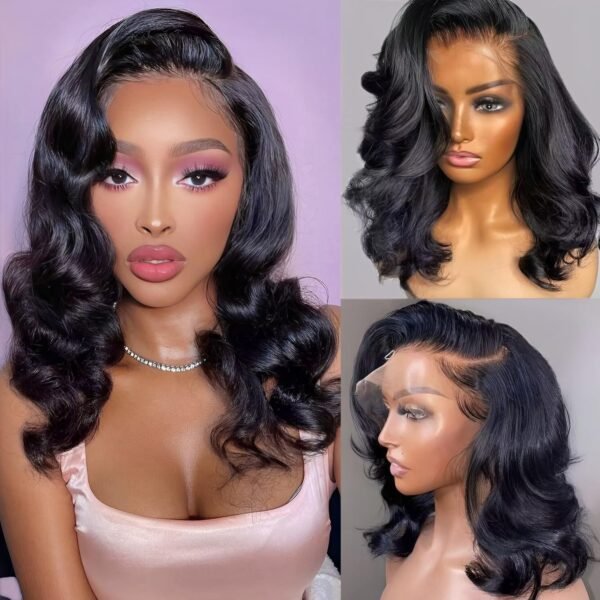 13x6 HD Lace Front Bob Wig - Premium Body Wave Human Hair - Image 2