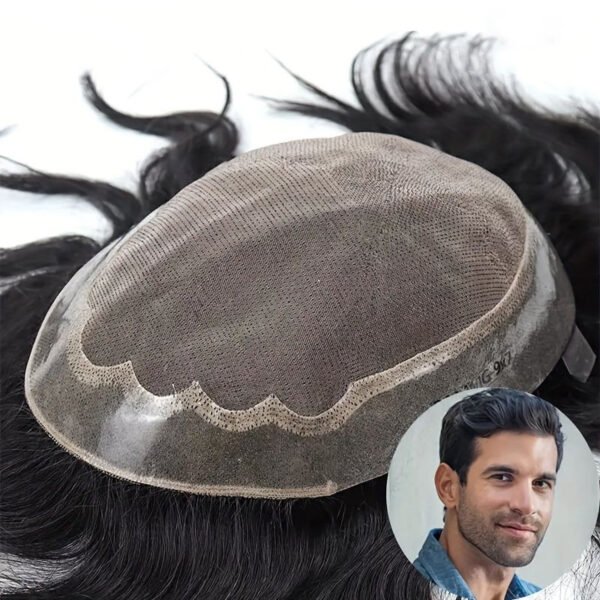 Premium Men's Hair Replacement System - Ultra-Thin Breathable Toupee - Image 2