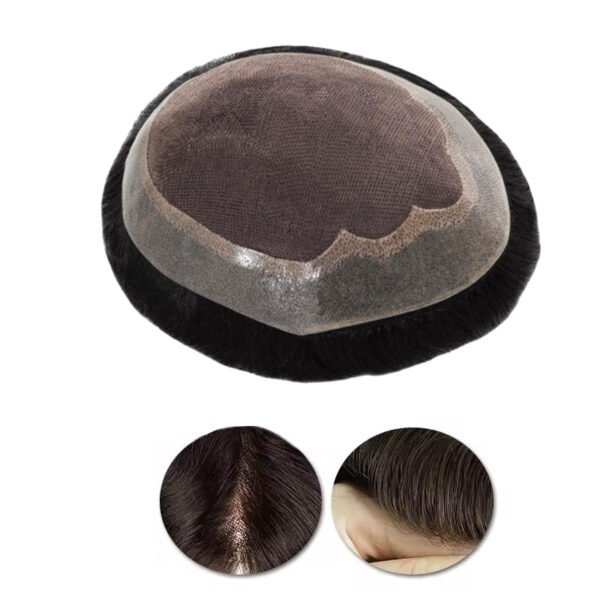 Premium Men's Hair Replacement System - Ultra-Thin Breathable Toupee - Image 3