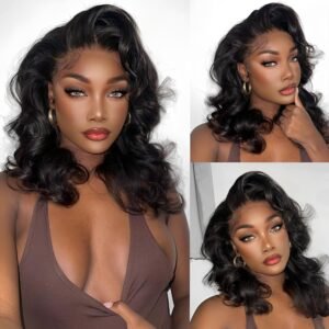13x6 HD Lace Front Bob Wig - Premium Body Wave Human Hair