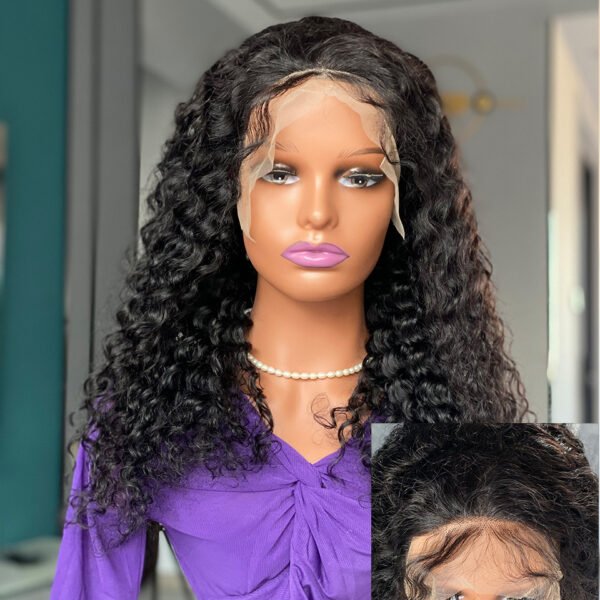 13x4 Transparent Water Wave Frontal Wig - Premium Human Hair, Soft and Natural Look - Image 9