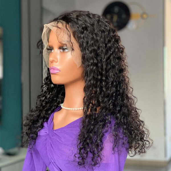 13x4 Transparent Water Wave Frontal Wig - Premium Human Hair, Soft and Natural Look - Image 8